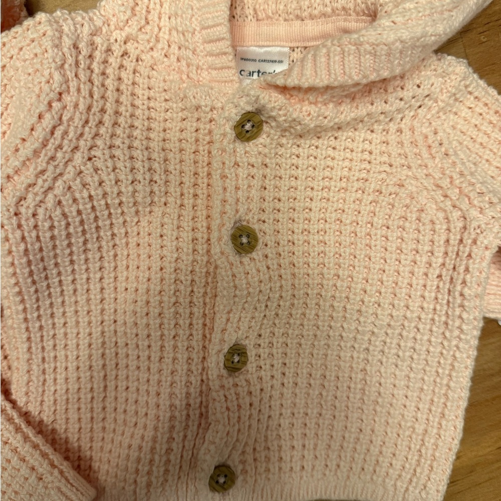 Pink Hooded Cardigans - Picture 3 of 3
